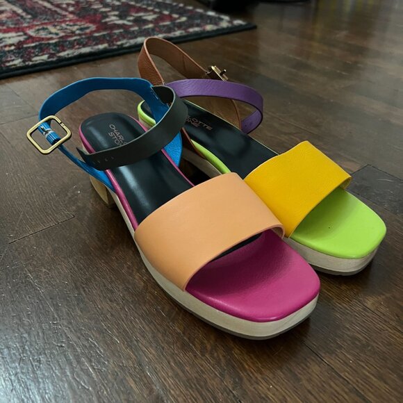 Allie in Nassau Charlotte Stone Clog Sandals - Picture 4 of 5